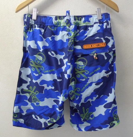 ◆MARK&LONA マークアンドロナ 21ss スカル　迷彩　総柄 ショーツ ショートパンツ　美 BLUE Affection Shorts　 MLM-1B-AT07 サイズ46_画像2