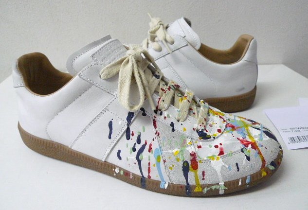 ◆Maison Margielaメゾンマルジェラ 42 2020ss PAINT SNEAKER ペンキ ペインテッド　ジャーマン スニーカー レプリカ 美 S57WS0240_画像4