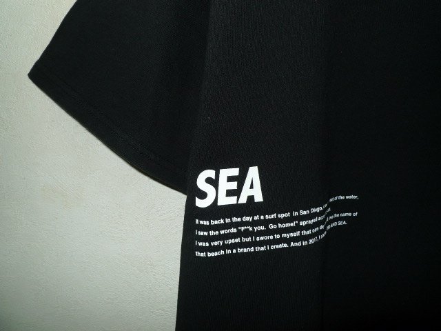 ◆WIND AND SEA ウィンダンシー 22ss バックフォトプリント Tシャツ 黒 サイズL 美_画像2