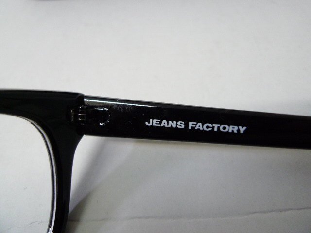 ◆JEANS FACTORY ジーンズファクトリー オリジナル セルフレーム メガネ 眼鏡 黒ぶち 黒 美品の画像5