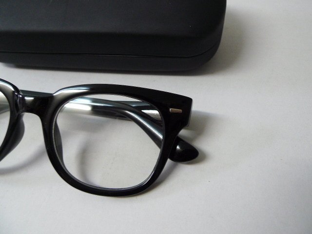 ◆JEANS FACTORY ジーンズファクトリー オリジナル セルフレーム メガネ 眼鏡 黒ぶち 黒 美品の画像2