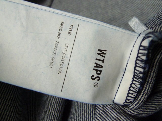 ◆WTAPS ダブルタップス 22AW WCPO LS オーバーサイズ デニム シャツ ジャケット S [サイズ01] 222WVDT-SHM01 インディゴ 美 GPS_画像5