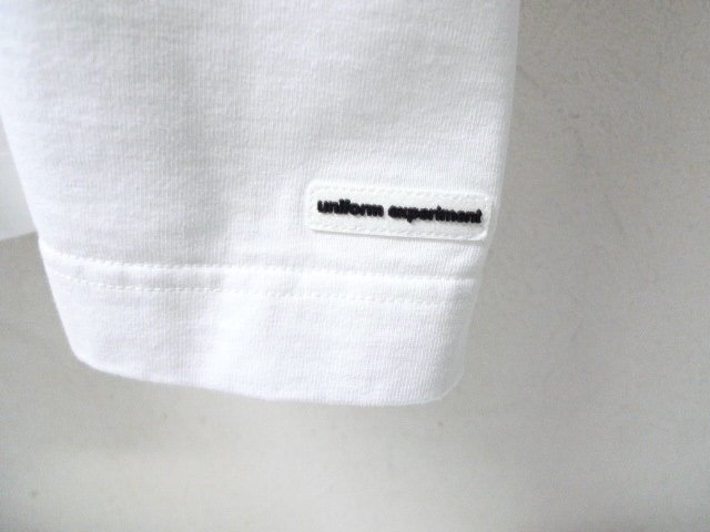 ◆uniform experiment fragment 新品タグ付き 23aw AUTHENTIC LOGO S/S WIDE TEE　ワッペン クルーネック Tシャツ 白 サイズ1 ue-232024_画像5