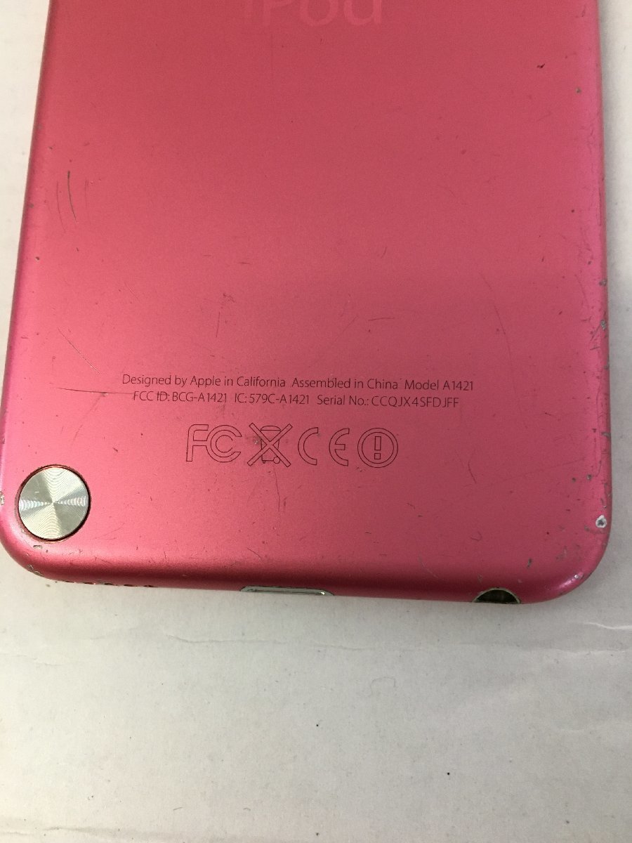◆アップル iPod A1421 傷スレあり 電源確認のみ 電池残量少ないです。ピンク ジャンク　現状_画像3