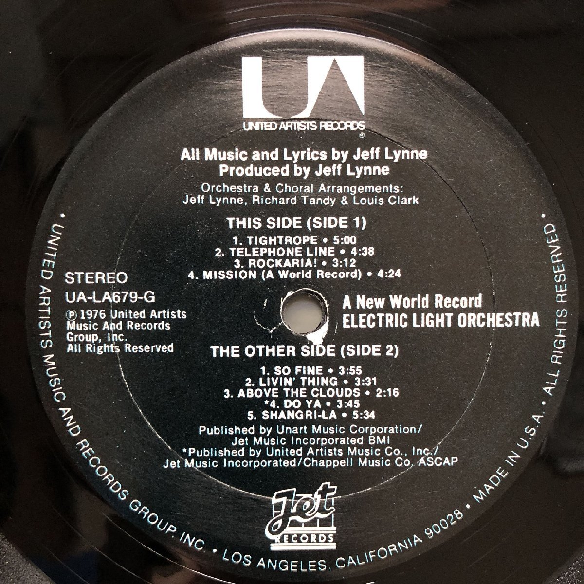 傷なし美盤 1976年 米国初盤 Electric Light Orchestra (ELO) LPレコード オーロラの救世主 A New World Record: Jeff Lynne_画像7