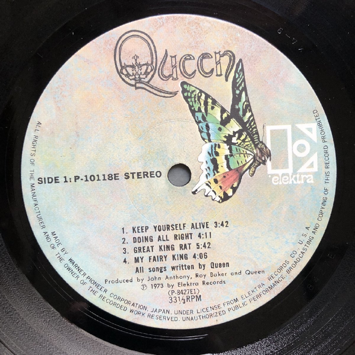 良盤 1976年 国内初盤 クイーン Queen LPレコード 戦慄の王女 Queen 名盤 帯付 Freddie Mercury, Brian May デビューアルバム_画像7