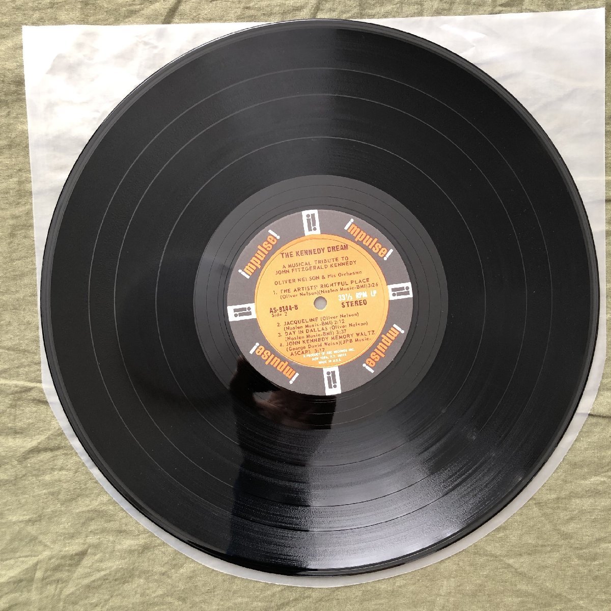 原信夫Collection 傷なし美盤 良ジャケ 激レア 1967年 米国 本国初盤 Oliver Nelson & His Orchestra LPレコード The Kennedy Dream_画像9