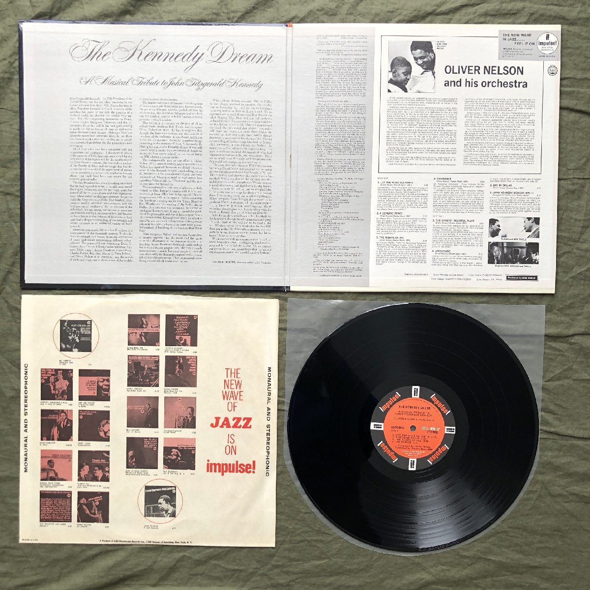 原信夫Collection 傷なし美盤 良ジャケ 激レア 1967年 米国 本国初盤 Oliver Nelson & His Orchestra LPレコード The Kennedy Dream_画像5