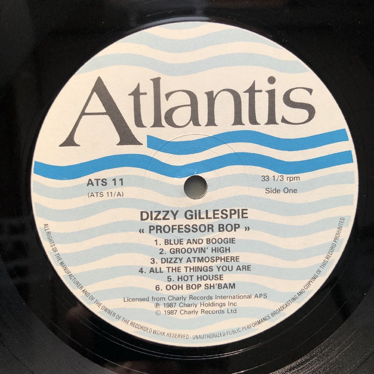 美盤 レア盤 1987年 英国盤 Dizzy Gillespie LPレコード Professor Bop: Dexter Gordon, Charlie Parker, Milt Jackson, Sonny Stitt_画像7