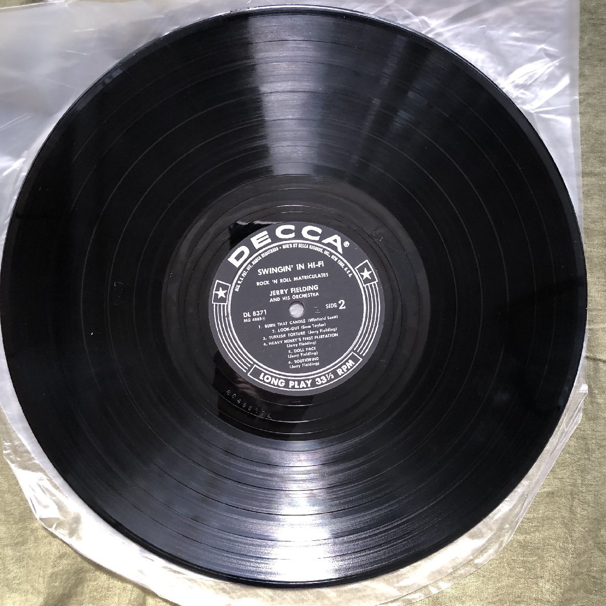 原信夫Collection 良盤 激レア 1956年 米国本国オリジナルリリース盤 Jerry Fielding LPレコード Swingin' In Hi-Fi: George Red Callender_画像9