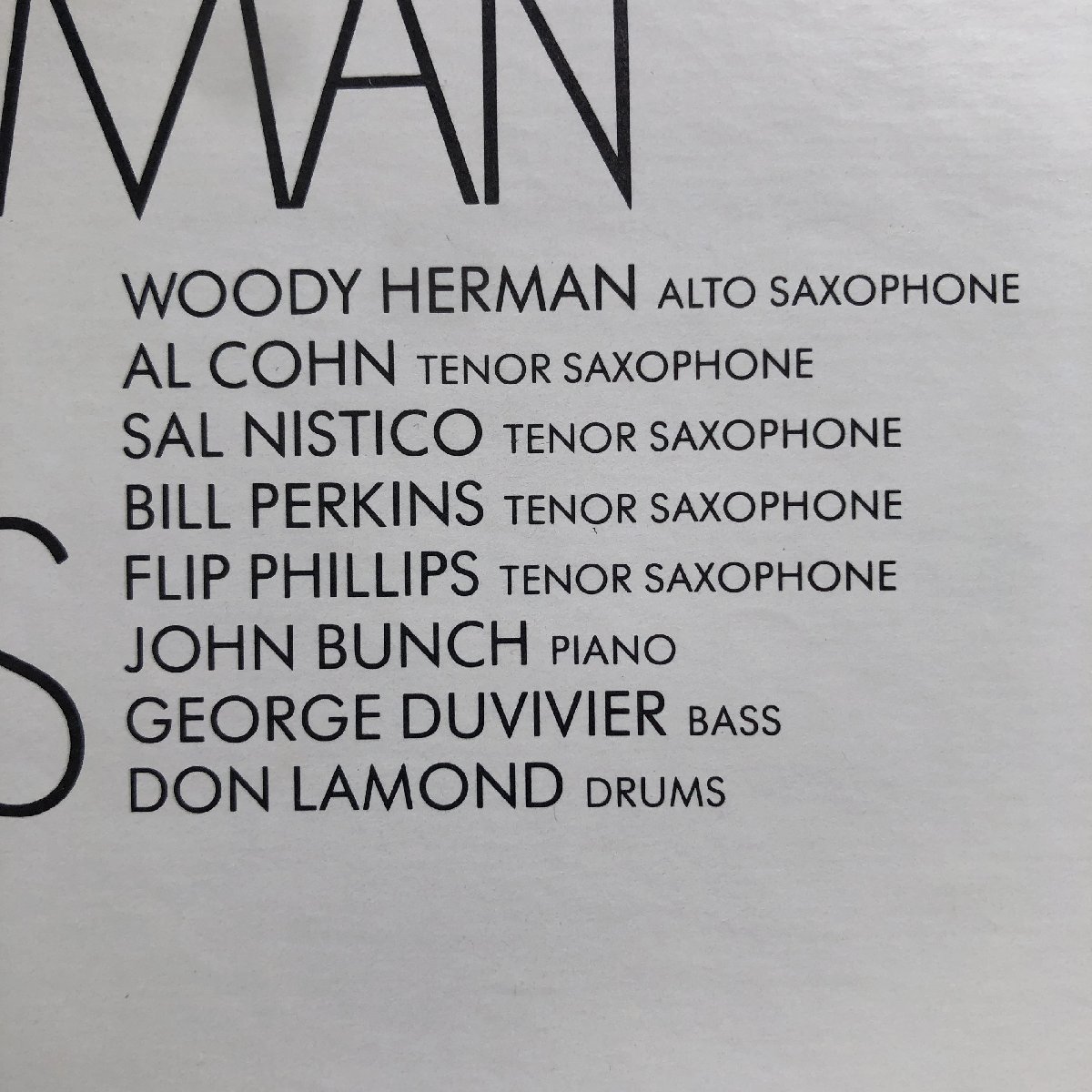 原信夫Collection 傷なし美盤 1982年 米国 本国初盤 Woody Herman LPレコード Presents Four Others Vol.2: Al Cohn, Sal Nistico_画像6