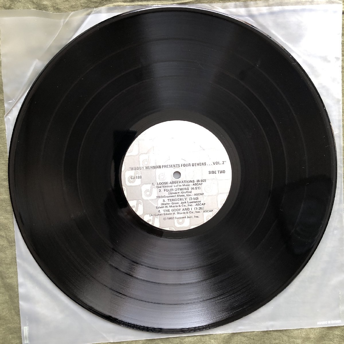 原信夫Collection 傷なし美盤 1982年 米国 本国初盤 Woody Herman LPレコード Presents Four Others Vol.2: Al Cohn, Sal Nistico_画像9