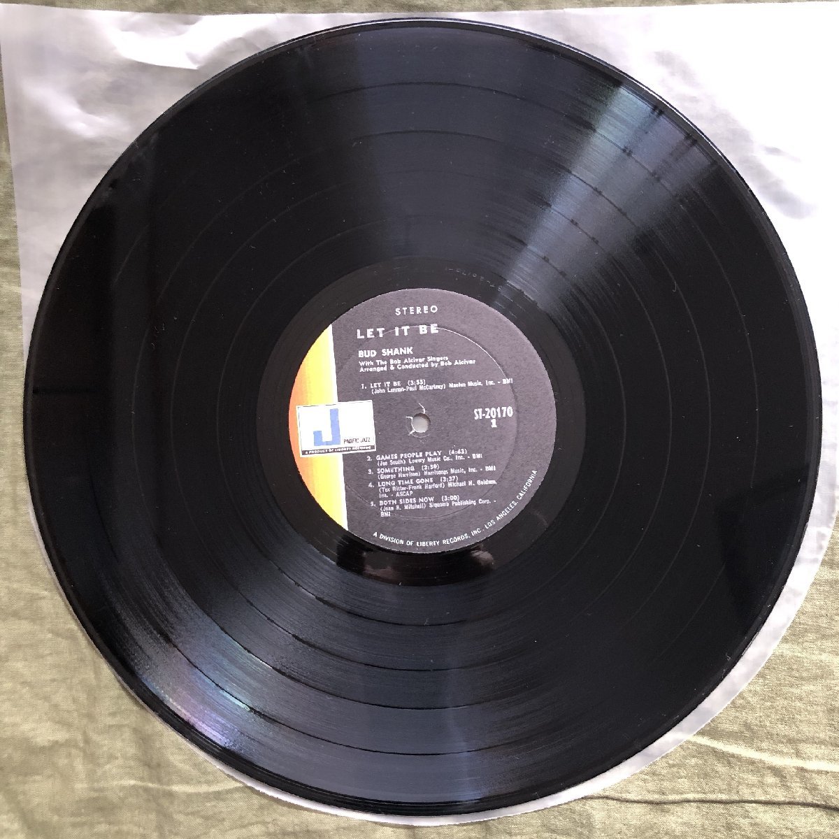 原信夫Collection 美盤 美ジャケ 激レア 1970年 米国 本国オリジナル盤 Bud Shank LPレコード With The Bob Alcivar Singers, Let It Be_画像9