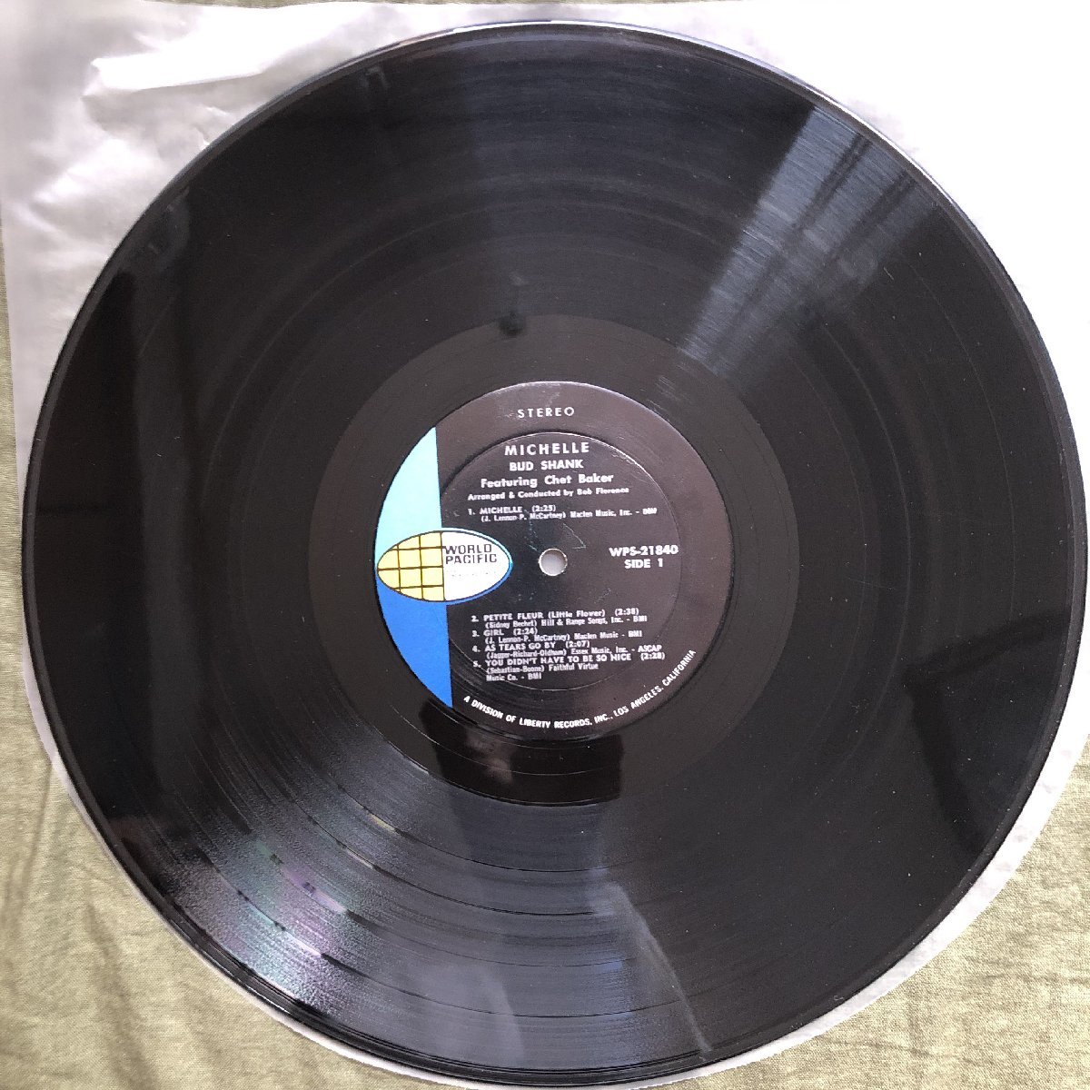 原信夫Collection 傷なし美盤 良ジャケ 激レア 1966年 米国 本国オリジナルリリース盤 Bud Shank LPレコード Michelle: Chet Baker_画像7