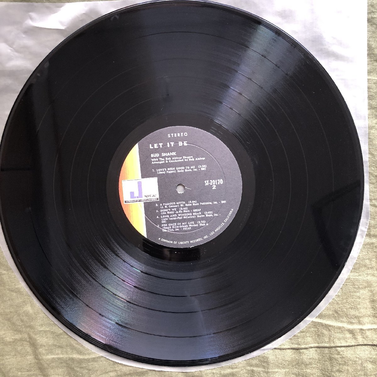 原信夫Collection 美盤 美ジャケ 激レア 1970年 米国 本国オリジナル盤 Bud Shank LPレコード With The Bob Alcivar Singers, Let It Be_画像10