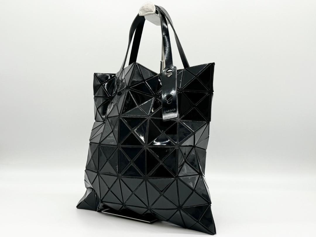 【美品】ISSEY MIYAKE イッセイミヤケ ハンドバッグ ルーセント ブラック PVC シルバー トートバッグ レディース 日本