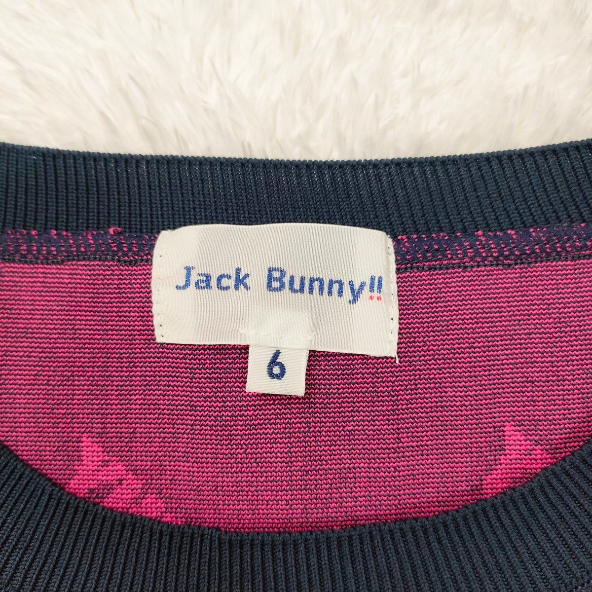 Jack Bunny!! ジャックバニー メンズ ゴルフウェアAmossaSL クルーネックニットプルオーバー セーター 総柄