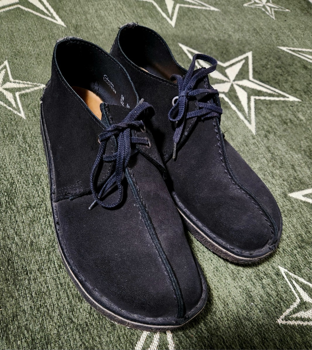  бесплатная доставка Clarks Clarks черный wala Be обувь чёрный замша обувь Desert desert boots 7.5 дюймовый 25cm?