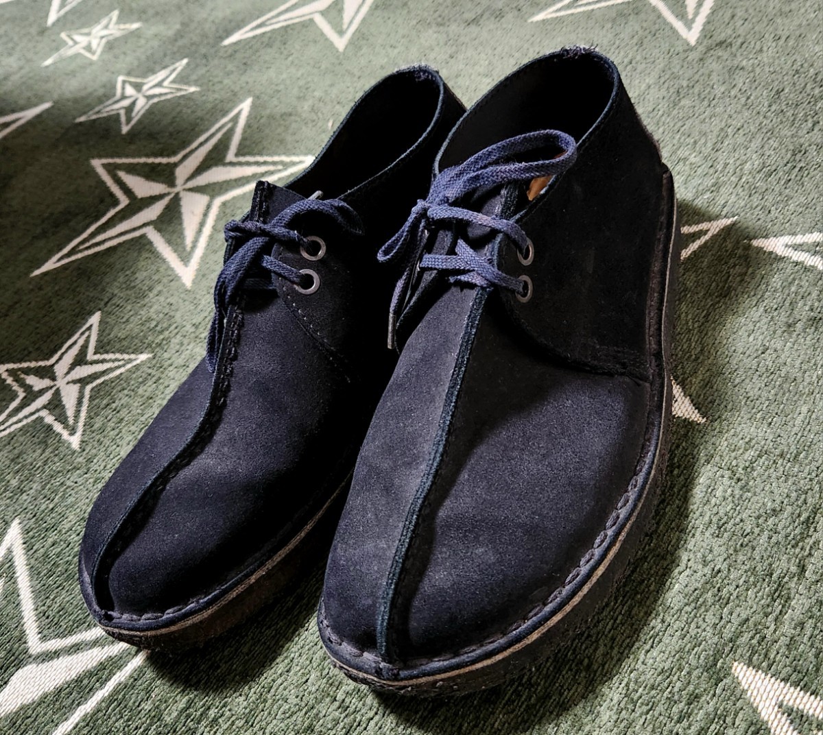 送料無料　クラークス Clarks ブラック ワラビー シューズ 黒 スエード 靴 Desert　デザート　ブーツ　7.5インチ　25cm？