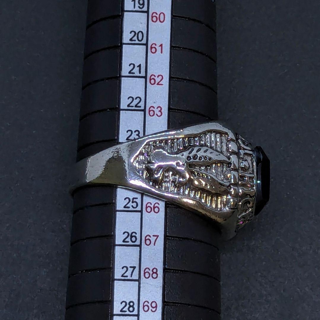カレッジリング メンズ26 シルバー 925 オニキスデザイン 指輪 レディースの画像5