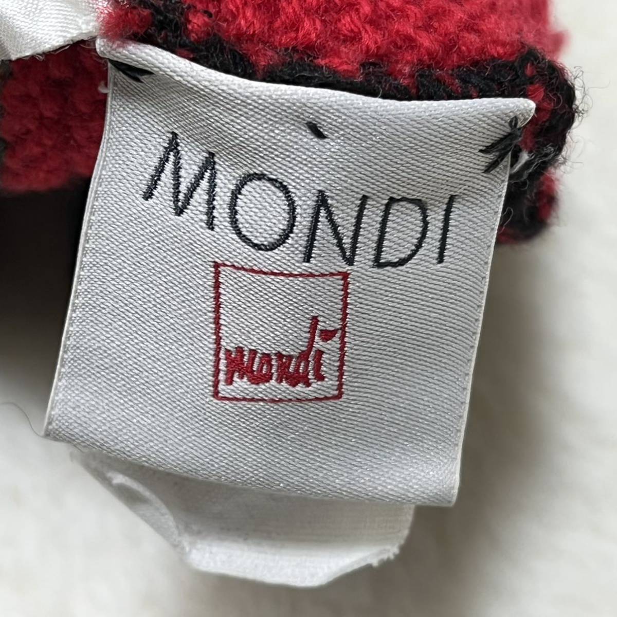 MONDI ウール100% ウールセーター ボトルネックセーター 総柄ニット 起毛ニット モヘア風 レトロ ヴィンテージ 古着 レディース M〜L相当_画像4