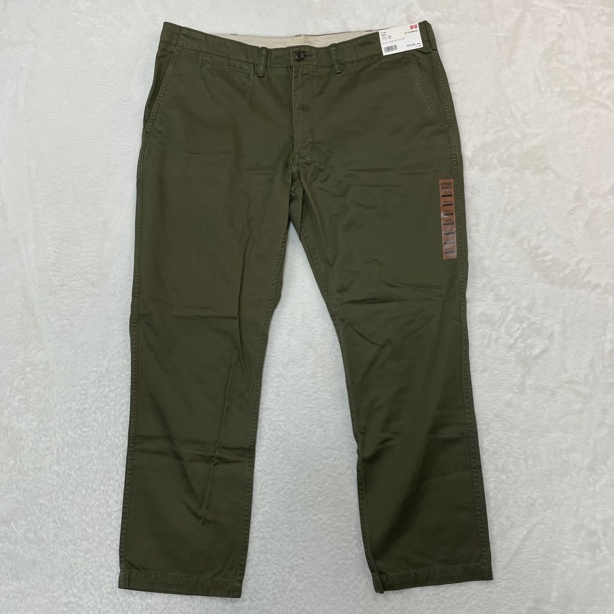 【新品 未使用 タグ付】UNIQLO ユニクロ ヴィンテージレギュラーフィットチノパン 321-146138 コットン100% コットン100% 綿パン 100cm_画像1