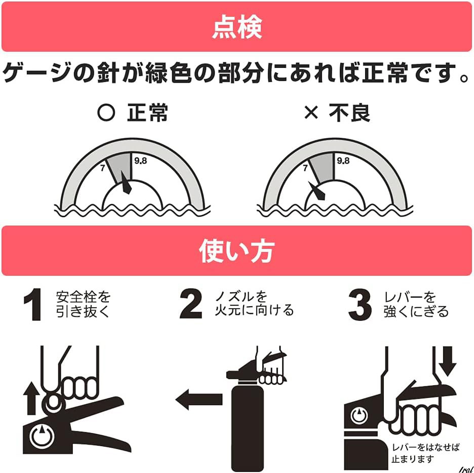 アルミ製蓄圧式粉末ABC消火器 業務用 10型