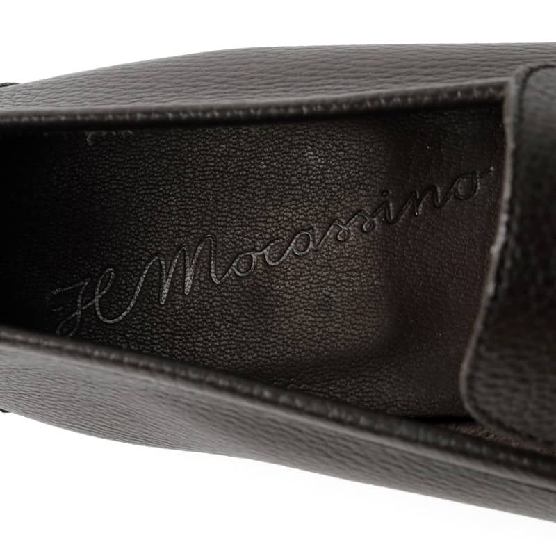 *[IL MOCASSINO( il мокка si-no)/ серый n кожа монета Loafer (TASCA BL)][ilm2380031-42]