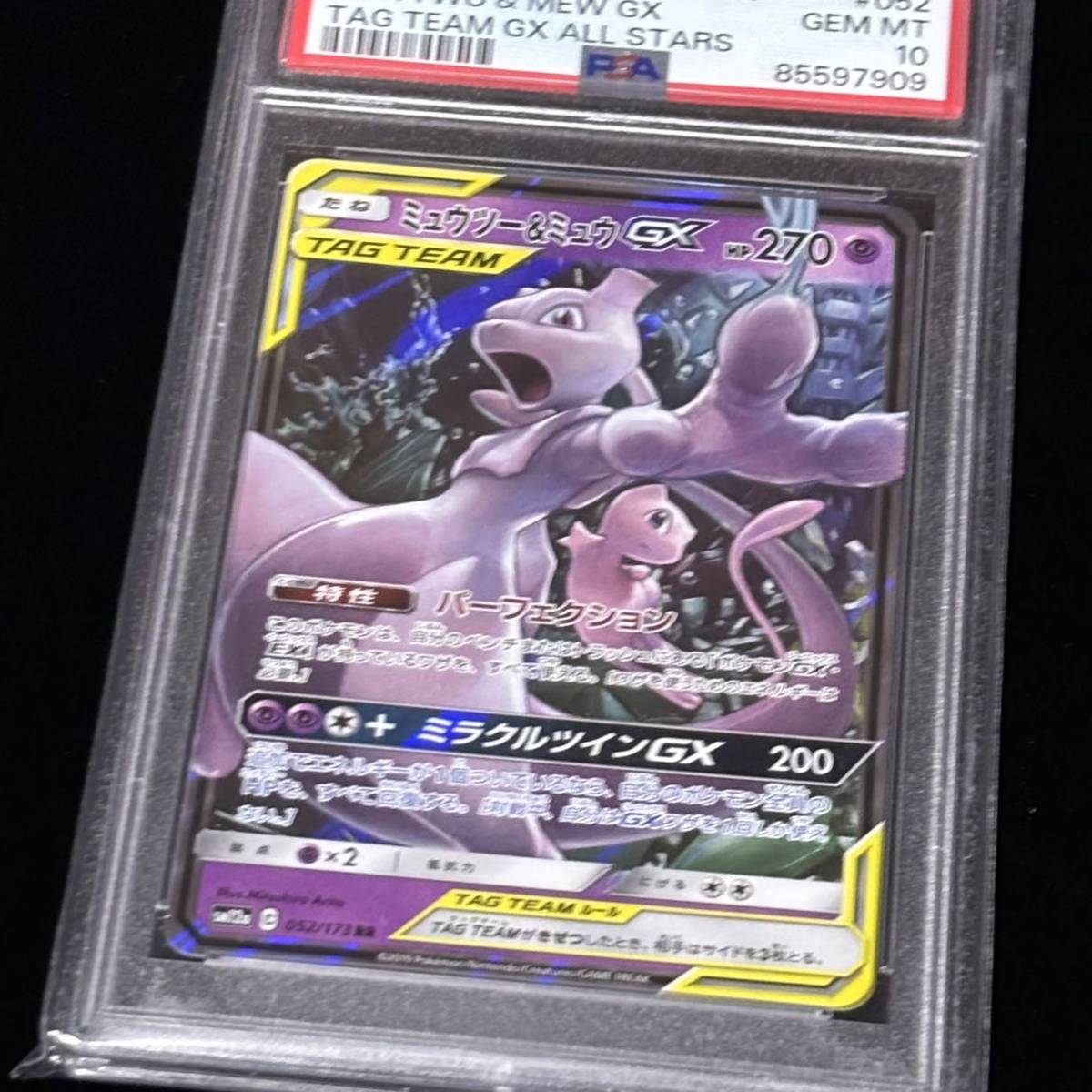 PSA 10 ポケモンカード RR ミュウツー&ミュウGX 鑑定品 TEAM GX PSA 10 ポケモンカード RR ミュウツー&ミュウGX 鑑定品 TEAM GX
