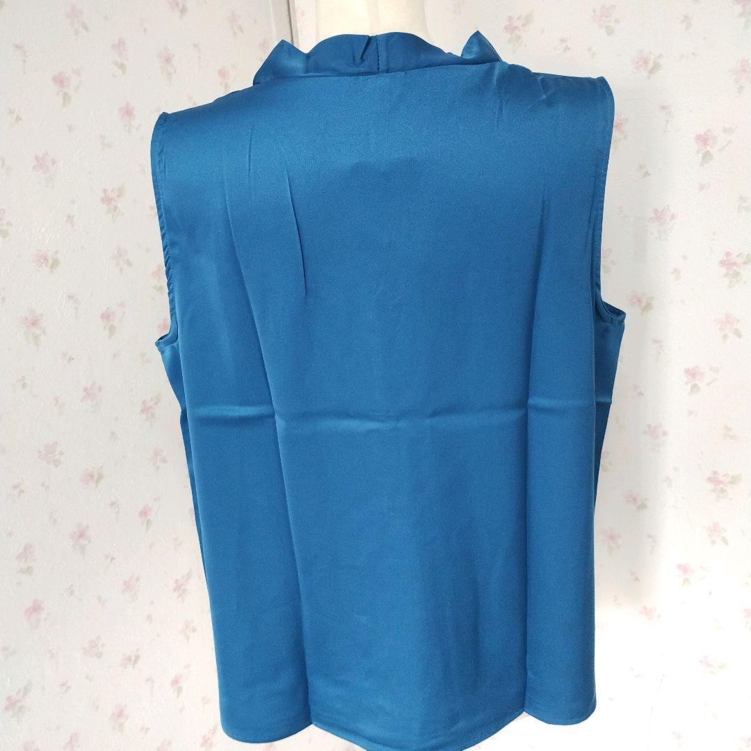 【ブルー色★Ｌサイズ】袖なしシャツ/ブラウスレディース_画像6