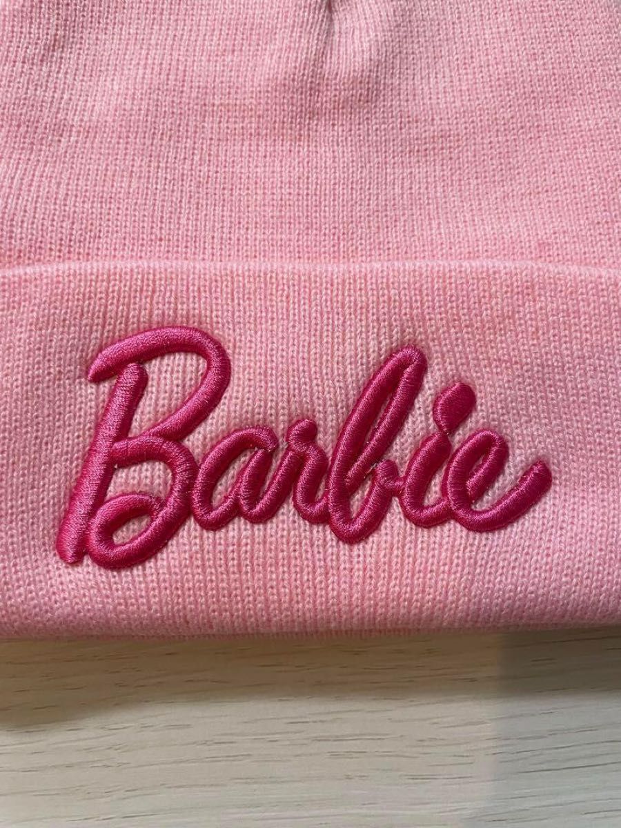 【SALE】 Barbie(バービー) ニット帽 ビーニー ニットキャップ ピンク