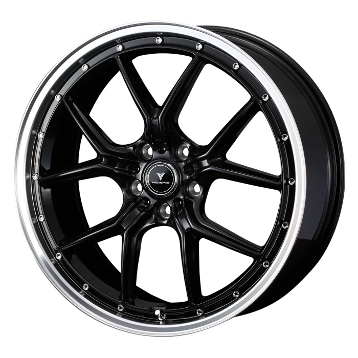 業販 YOKOHAMA iceGUARD 7 225/55R19 NOVARIS ASSETE S1 BLACK/RIM POLISH 19インチ 8J+45 5H-114.3_画像1