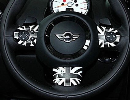 デザイン性UP♪ ステアリング スイッチ カバー BMW MINI ブラックジャック ミニ R55 クラブマン R56 ワン クーパー クーパーS_画像1