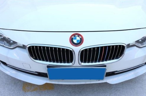 デザイン性UP♪ BMW エンブレム ボンネット バッチ リング セット レッド F32 F33 420i 428i 435i 440i クーペ カブリオレの画像1