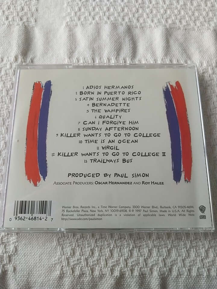 CD　Paul Simon　songs from the capeman　米盤　ポール・サイモン　ザ・ケープマン_画像3