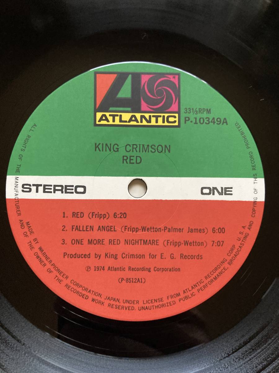 美品 KING CRIMSON キング・クリムゾン / RED レッド P-10349Aの画像3