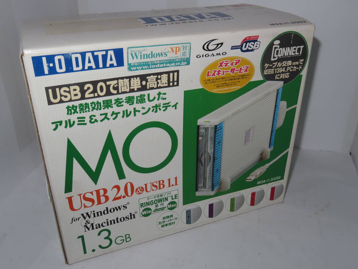 未使用品 I-O DATA製 USB2.0対応 1.3G MOドライブ MOA-i1.3W/US2 の画像1