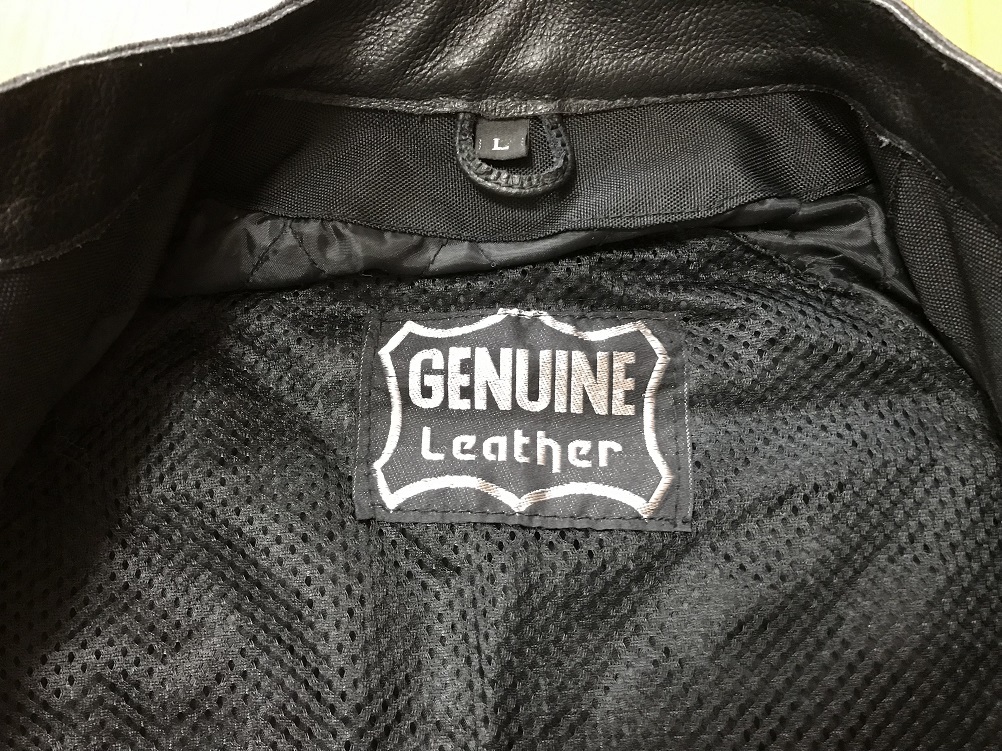  GENUINE Leatherの シングルライダージャケット 美品 Lサイズの画像7
