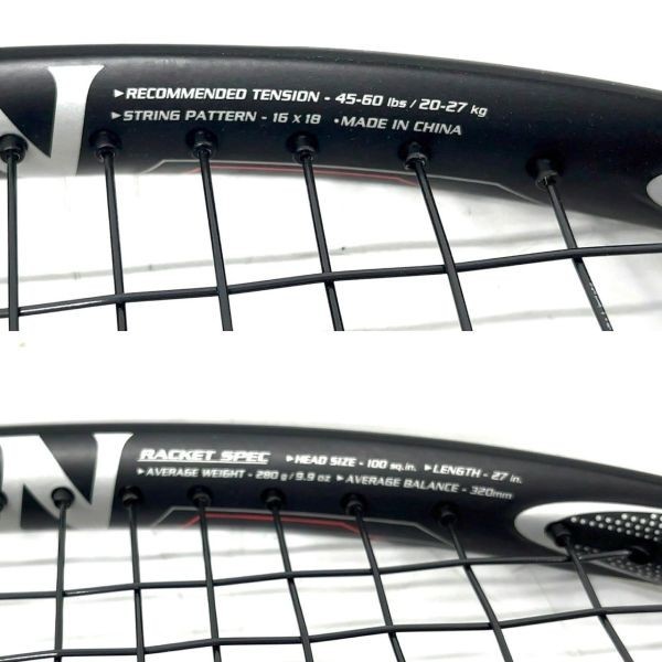 L121-W12-312 SRIXON スリクソン Revo CZ 100S Z-Fusion Frame テニスラケット テニス 全長約68.5ｃｍ③_画像7