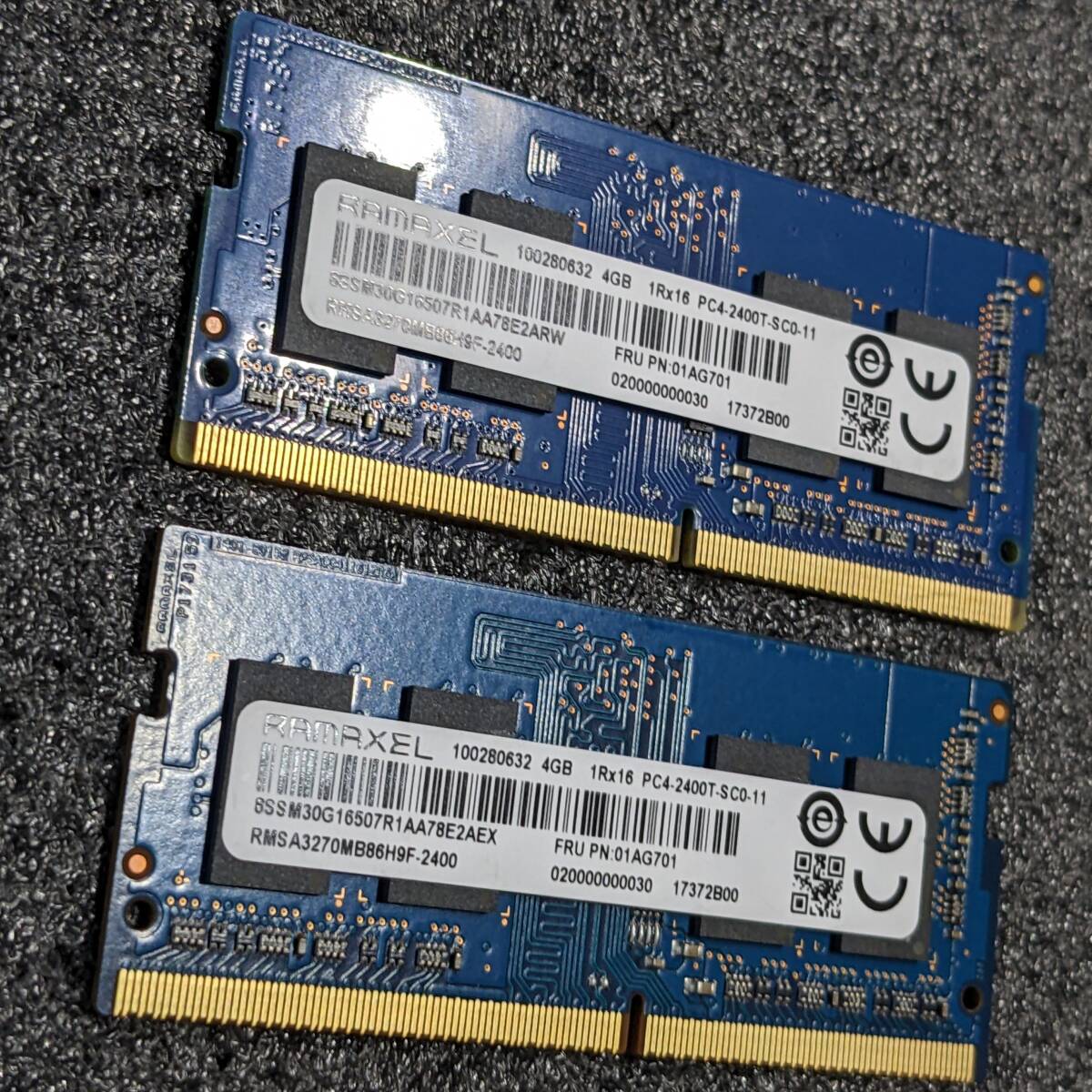 【中古】DDR4 SODIMM 8GB(4GB2枚組) RAMAXEL RMSA3270MB86H9F-2400 [DDR4-2400 PC4-19200]の画像2