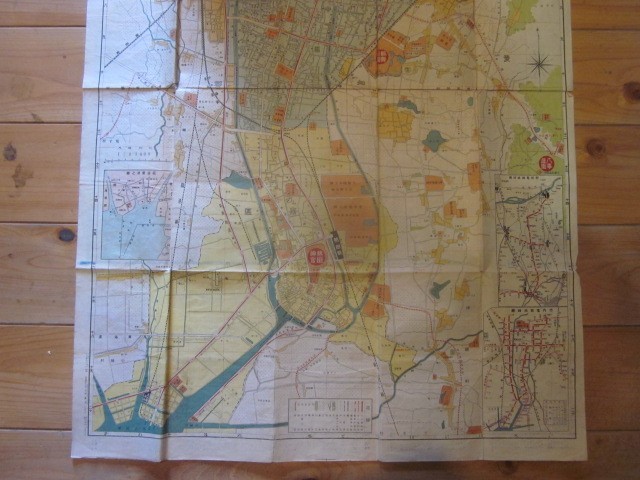 古地図　名古屋市街新地図　　◆　大正１０年　◆　　