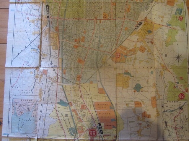 古地図　名古屋市街新地図　　◆　大正１０年　◆　　