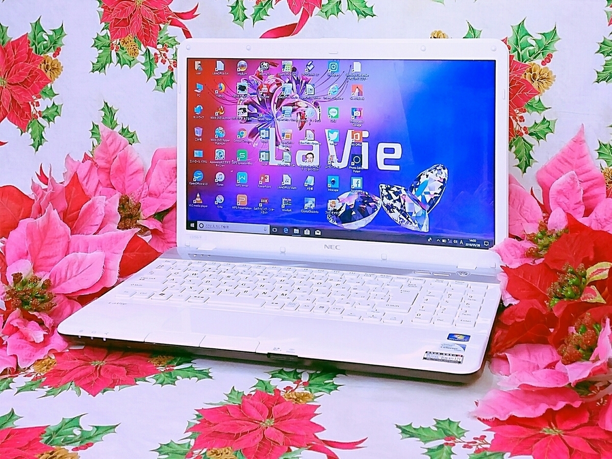 新型Window11搭載/極上品/超美品/ホワイト色のNEC Lavie/超高速SSD256GB/高速４GBメモリ/ソフト多数//DVD焼き/オフィス_画像2