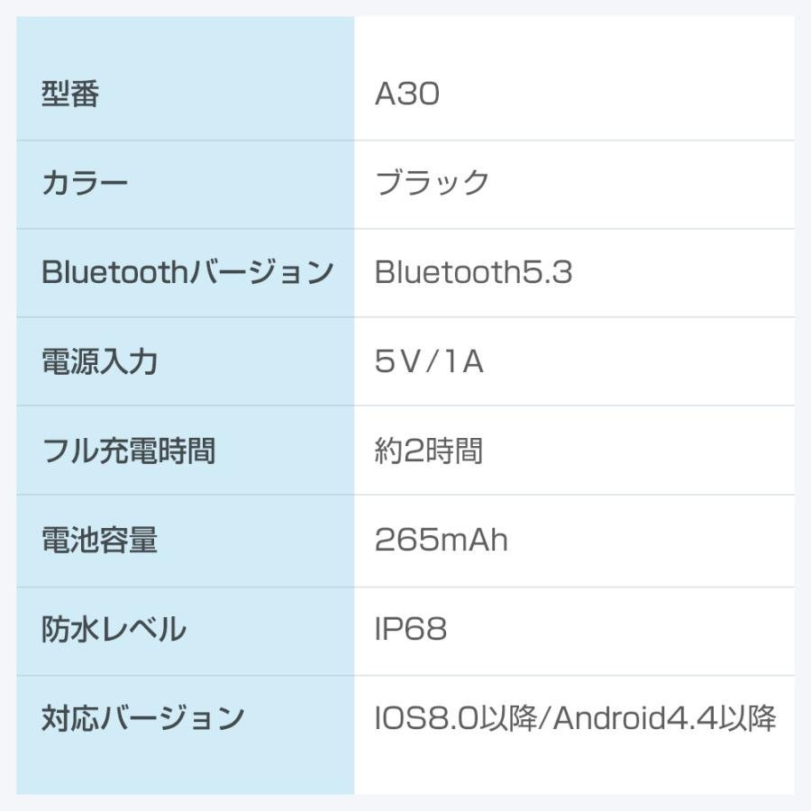 スマートウォッチ 通話機能 日本製センサー 血圧測定 体温監視 1.9大画面 血中酸素 iPhone Android対応SH-A30-BK（本体のベルトのみ付き）_画像10