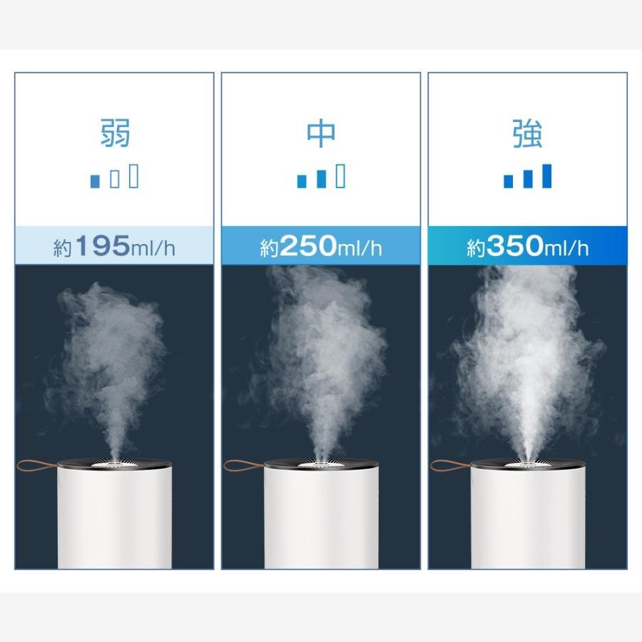 加湿器 スチーム式 超音波式 uv除菌 5L 大容量 花粉対策 おしゃれ 卓上加湿器 アロマ 対応 静音 省エネ マイナスイオン 空焚き防止の画像9