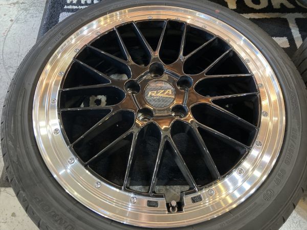 ◆1000円～!! BIGWAY レイクロス レゼルヴァ RZA 18×7J+53 114.3/5H ダンロップ RV505 215/45R18 溝あり!! ノア/ヴォクシー/ステップW他_画像4