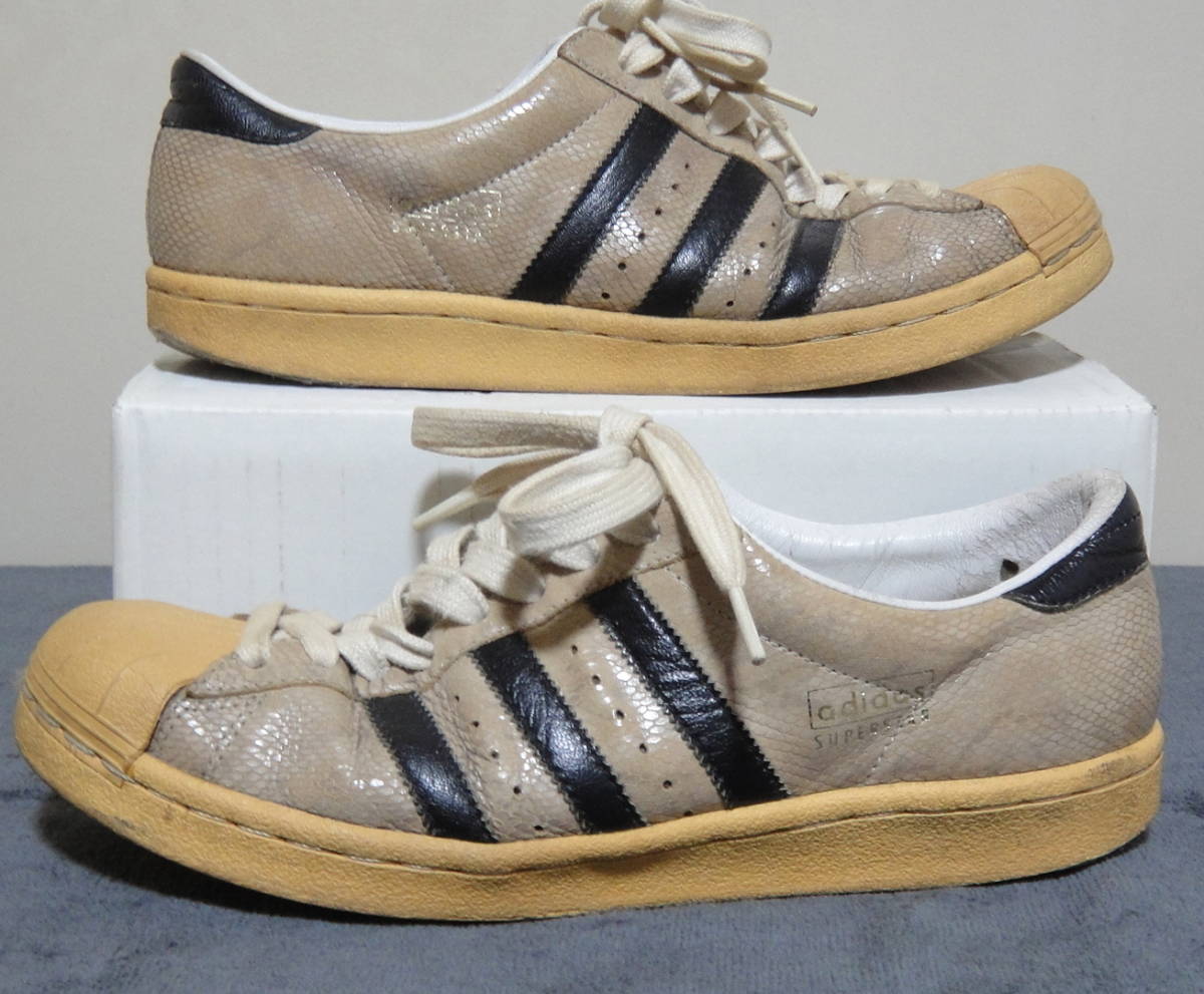 ☆ adidas Originals SUPERSTAR アディダス オリジナルス スーパースター SNAKESKIN 05年製 US 9 1/2 27.5cm_画像3