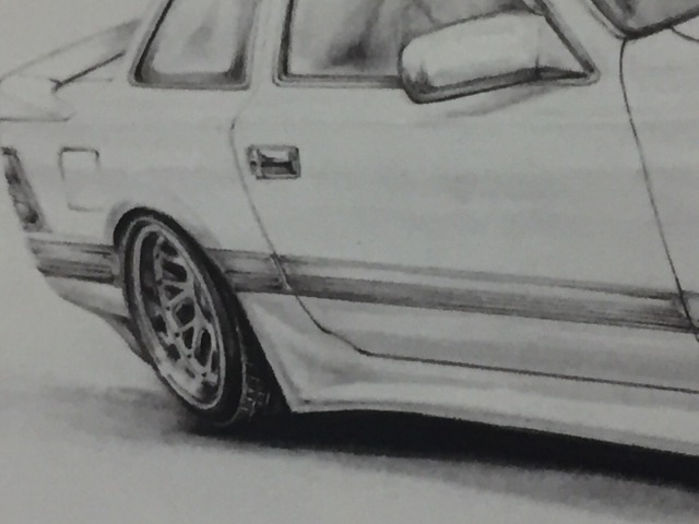  Toyota TOYOTA Soarer Z20 latter term [ pencil sketch ] famous car old car illustration A4 size amount attaching autographed 