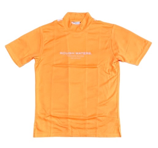 【新品・未使用ゴルフウェア 】エリートグリップ 半袖 モックネックシャツ オレンジ Ｍ ラフウォーター