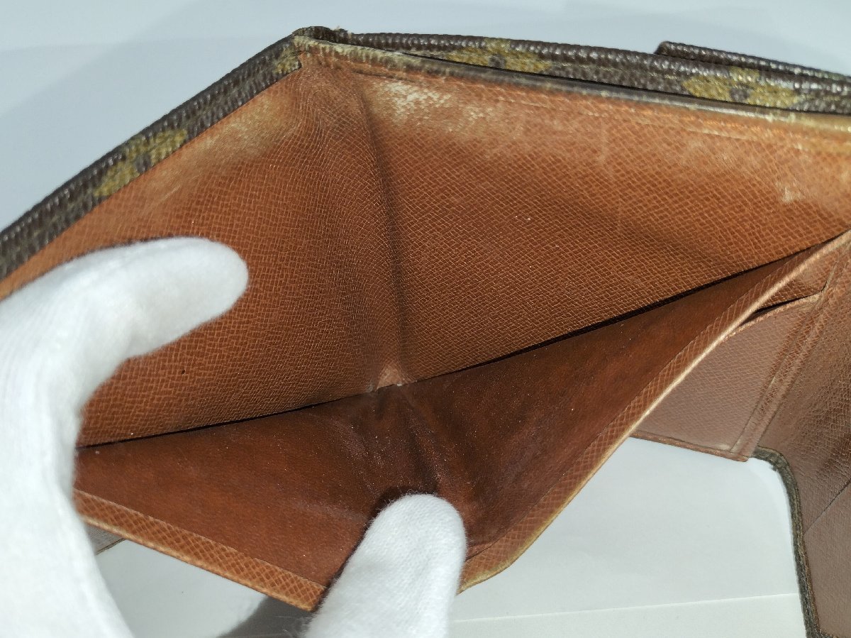 ●ルイヴィトン LOUIS VUITTON ポルトモネカルトクレディ 三つ折り財布 モノグラム M61660 [Jコレ] 638M/ddの画像9